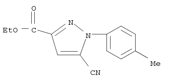 1H-Pyrazole-3-carboxylic acid, 5-cyano-1-(4-methylphenyl)-, ethyl ester